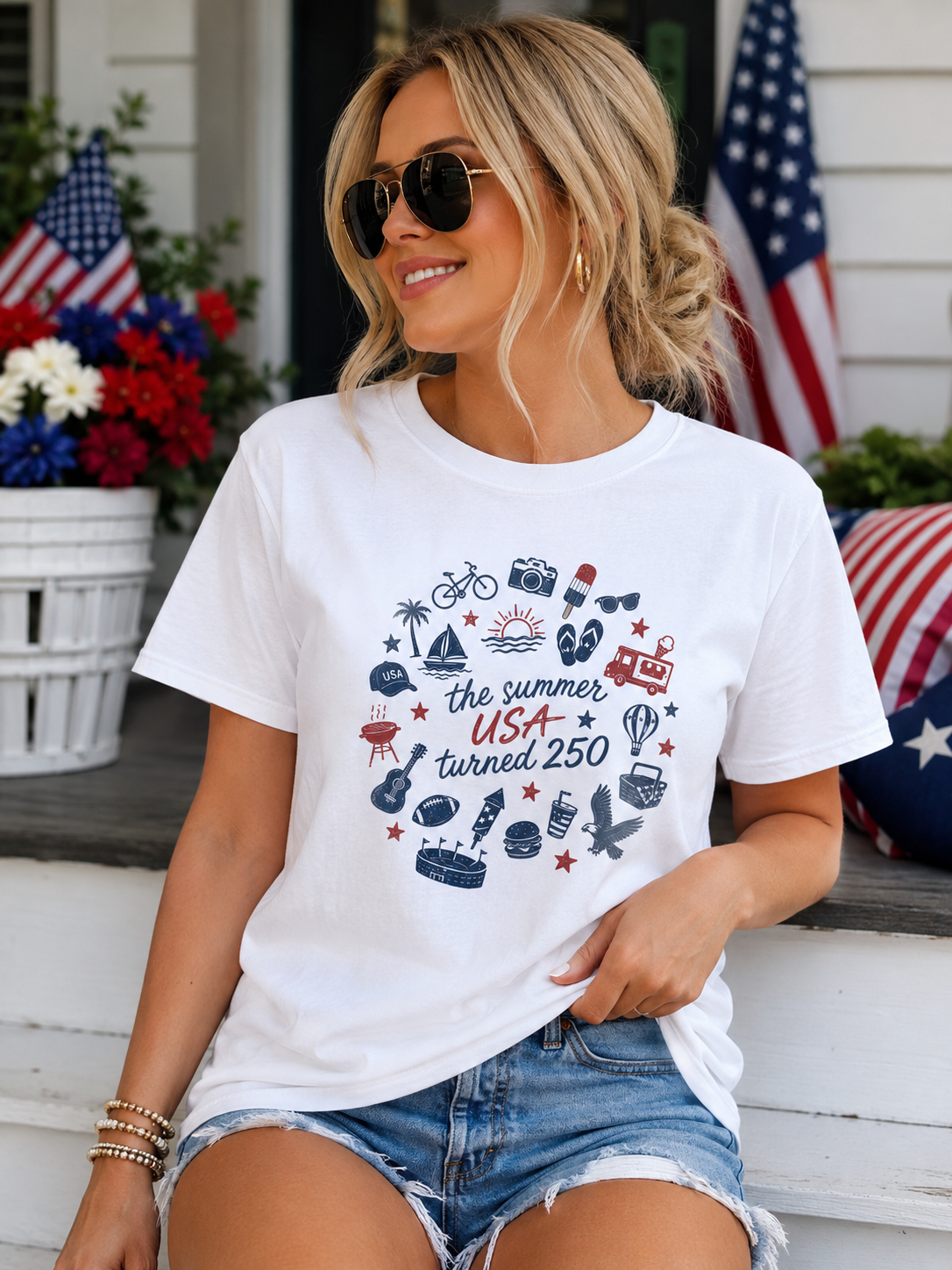 America 250 Celebration Shirt | The Summer USA Turned 250 Patriotic Tee
