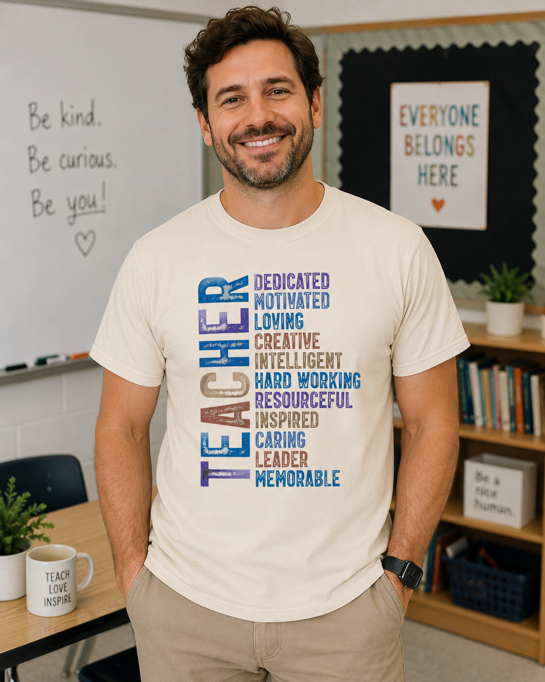 Teacher Word Art Comfort Colors® T-Shirt | Inspirational Teacher Shirt