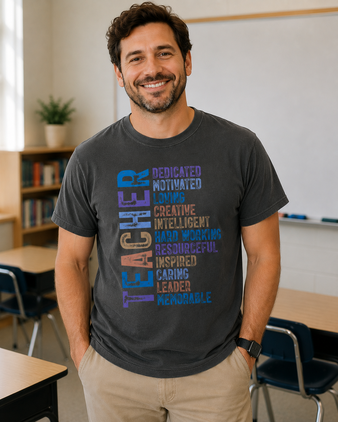 Teacher Word Art Comfort Colors® T-Shirt | Inspirational Teacher Shirt