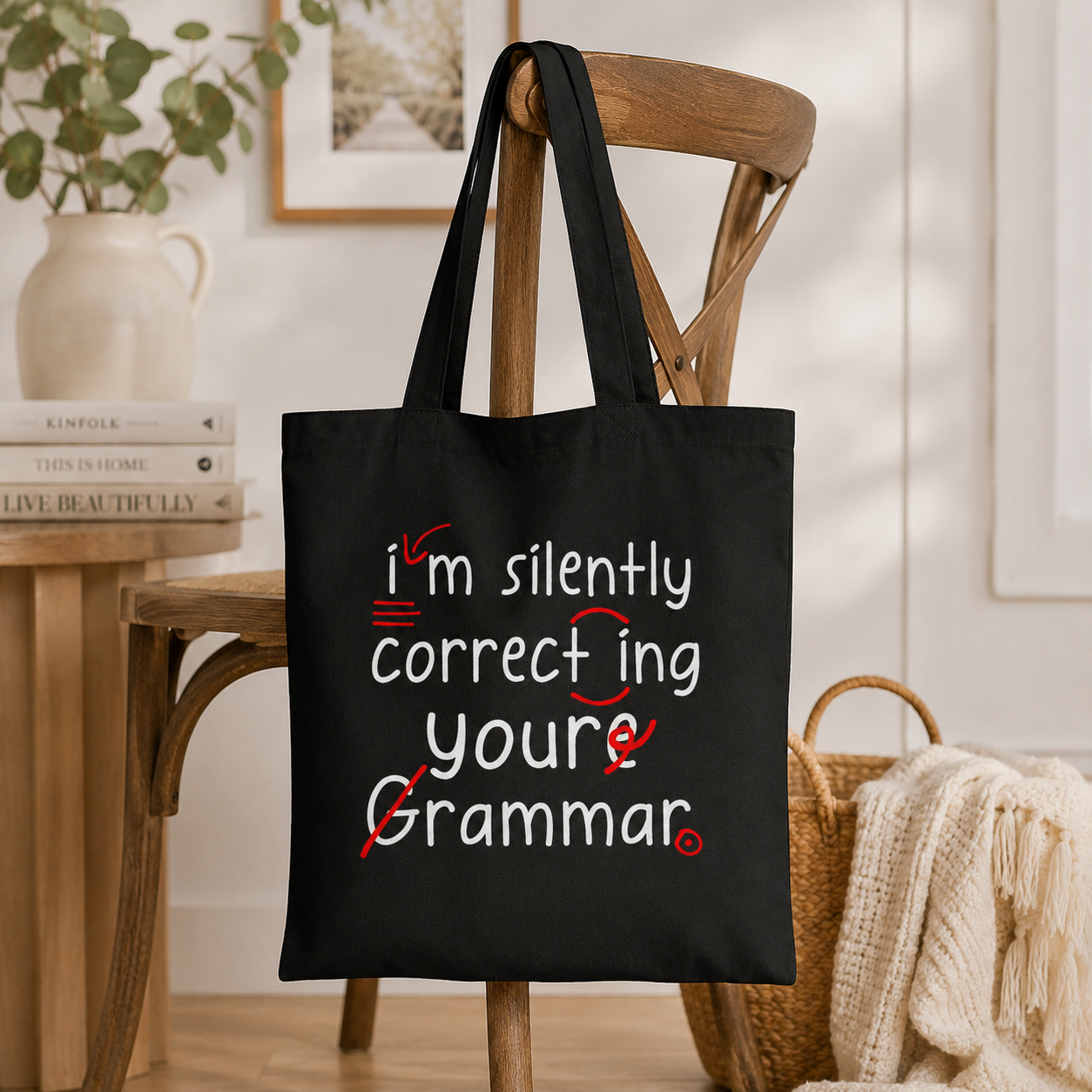 Grammar Tote Bag | Funny English Teacher Tote