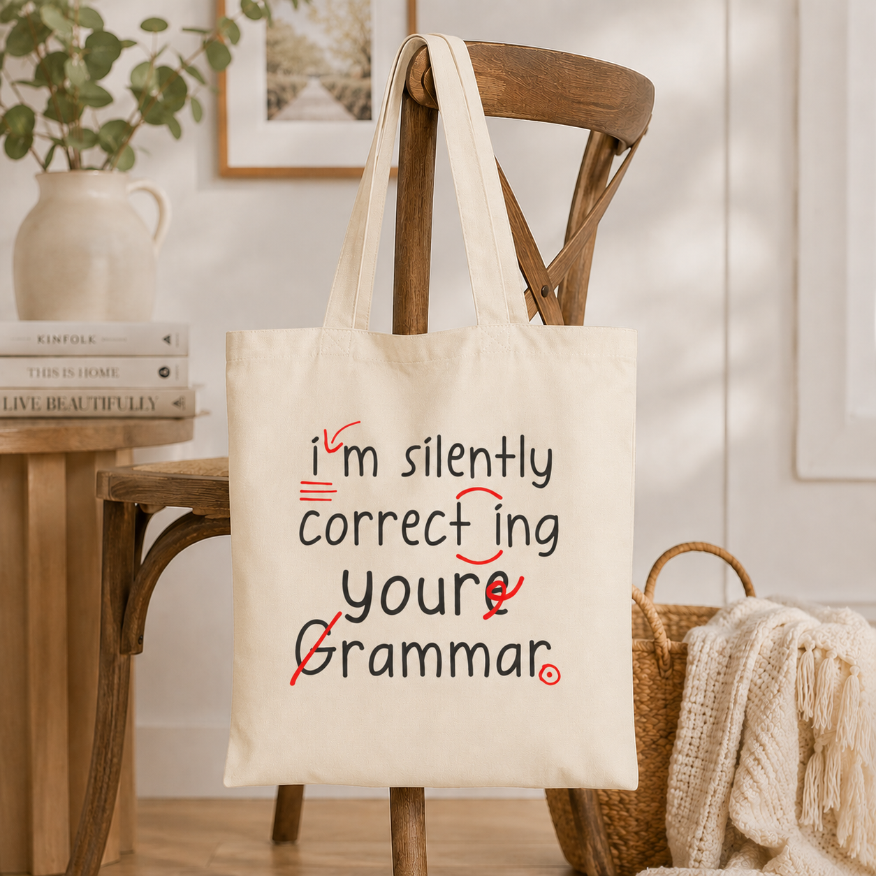 Grammar Tote Bag | Funny English Teacher Tote