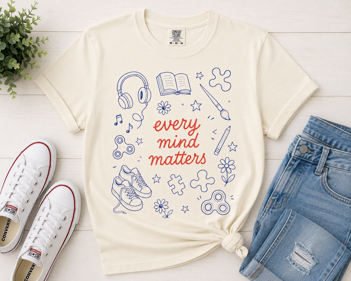 Every Mind Matters Comfort Colors T-Shirt | Neurodiversity & Inclusion Shirt