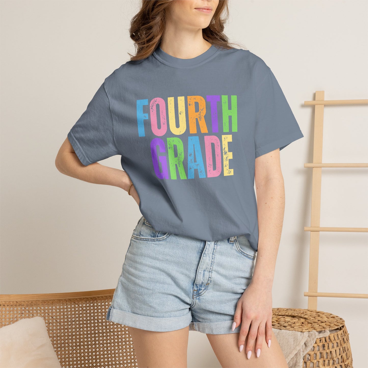 Fourth Grade Comfort Colors® T-Shirt | Grade Level Teacher Shirt