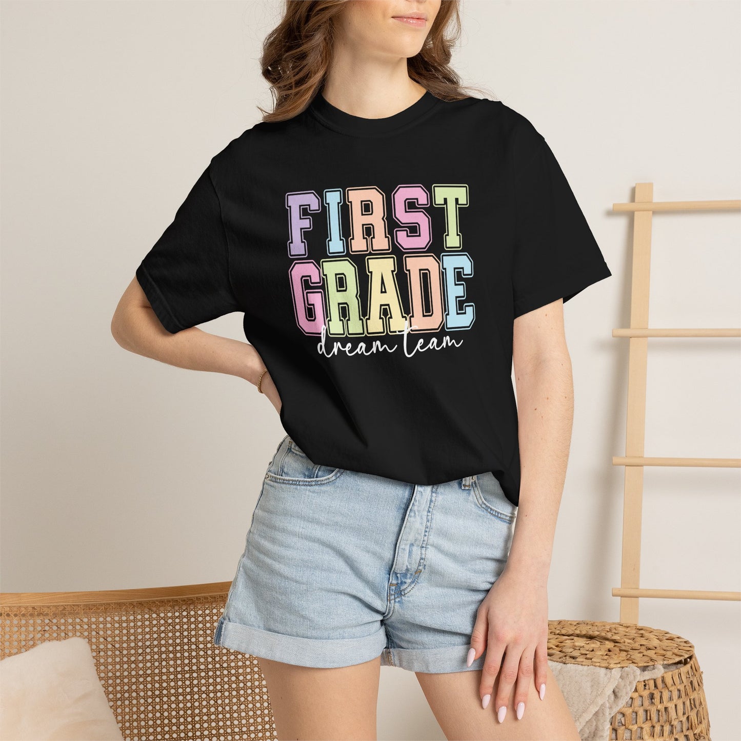 First Grade Dream Team Comfort Colors® Teacher Shirt | Grade Level Teacher T-Shirt