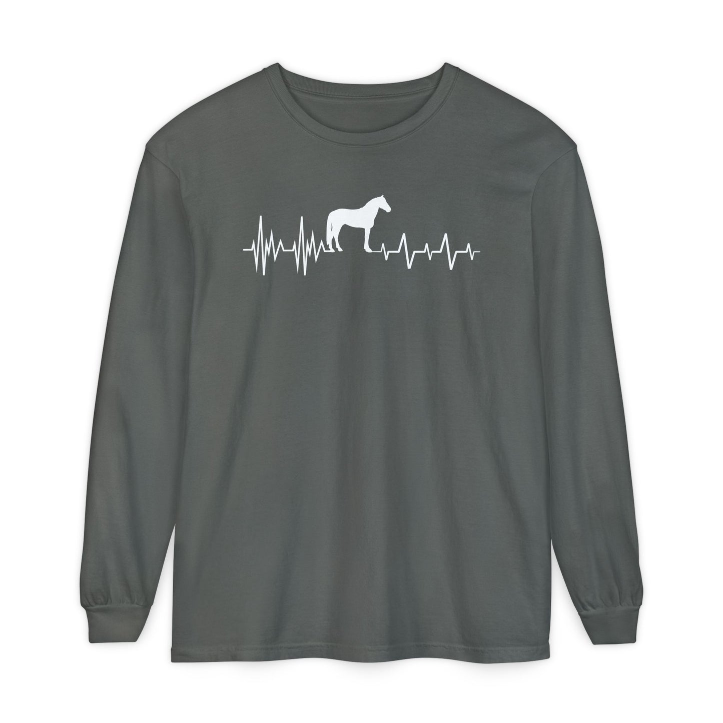 Regulated by Horses: Heartbeat Long sleeve Tee | Adult