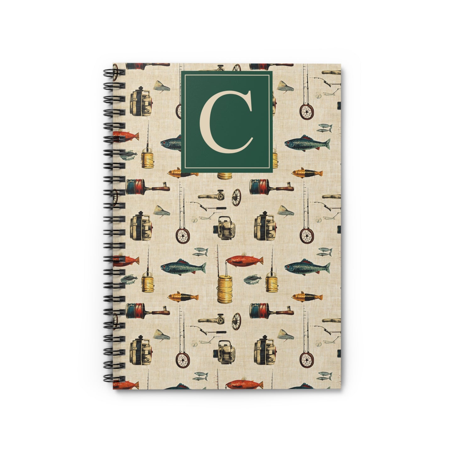Personalized Classic Fishing Spiral Notebook