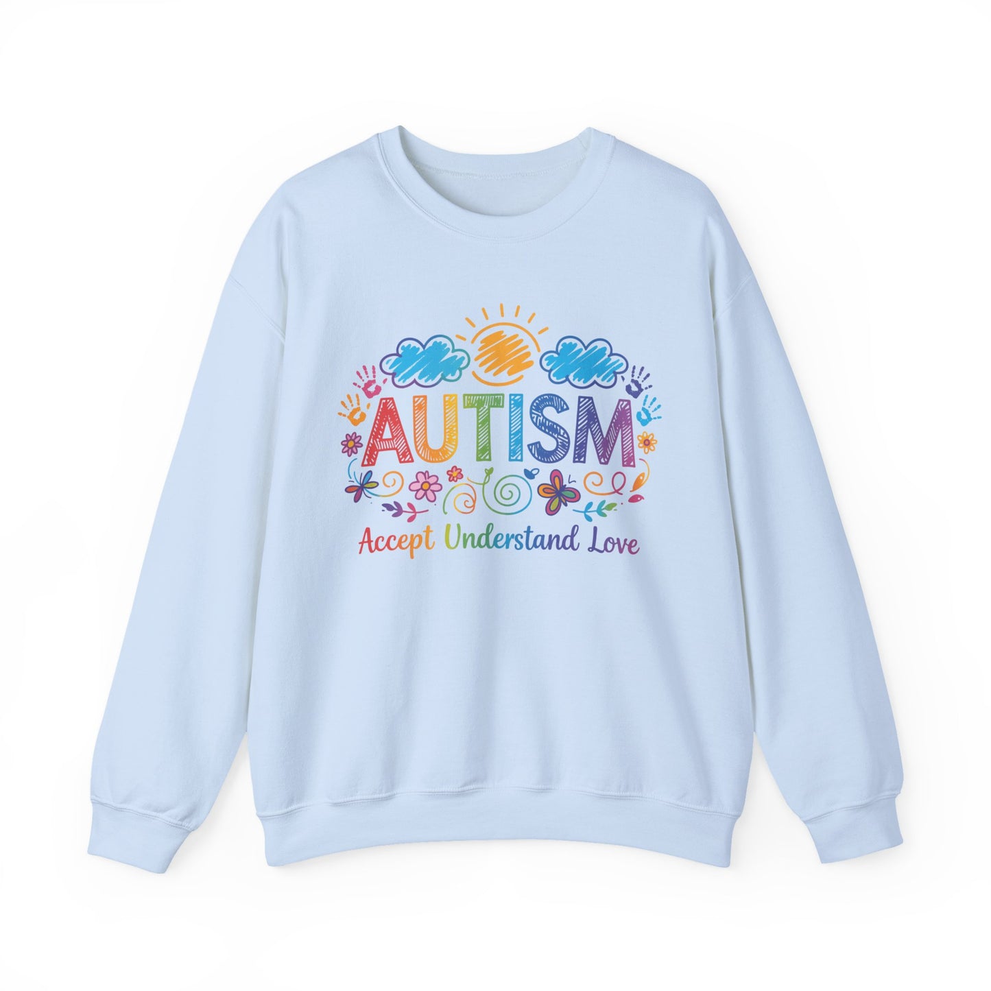 Autism Accept Understand Love Sweatshirt | Autism Awareness & Acceptance Crewneck