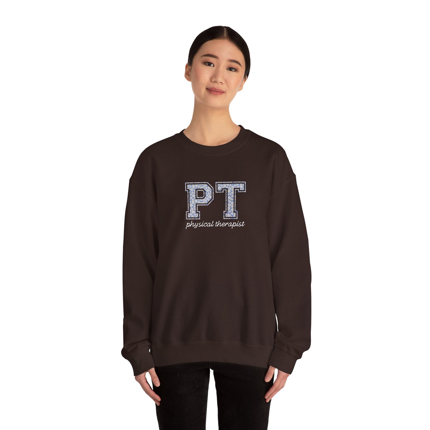 PT Sweatshirt | Collegiate Floral Crewneck | Physical Therapist Gift