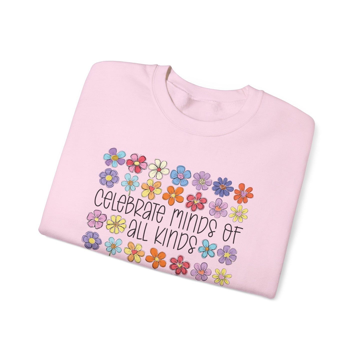 Celebrate Minds of All Kinds | Cozy Crewneck Sweatshirt