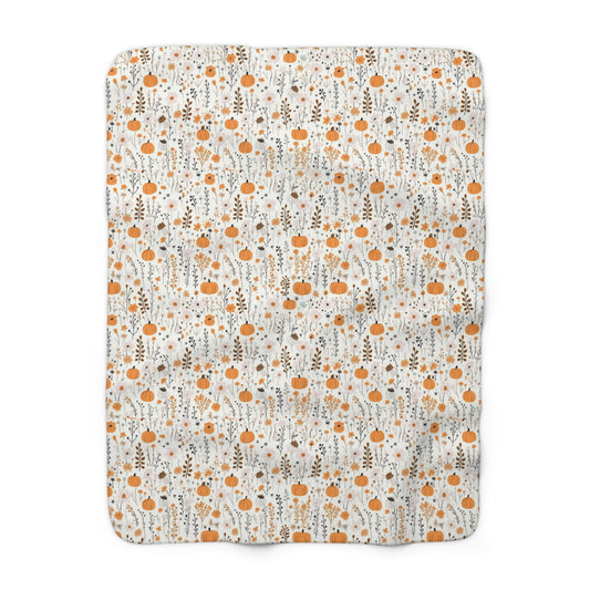 Autumn Blooms Sherpa Fleece Blanket