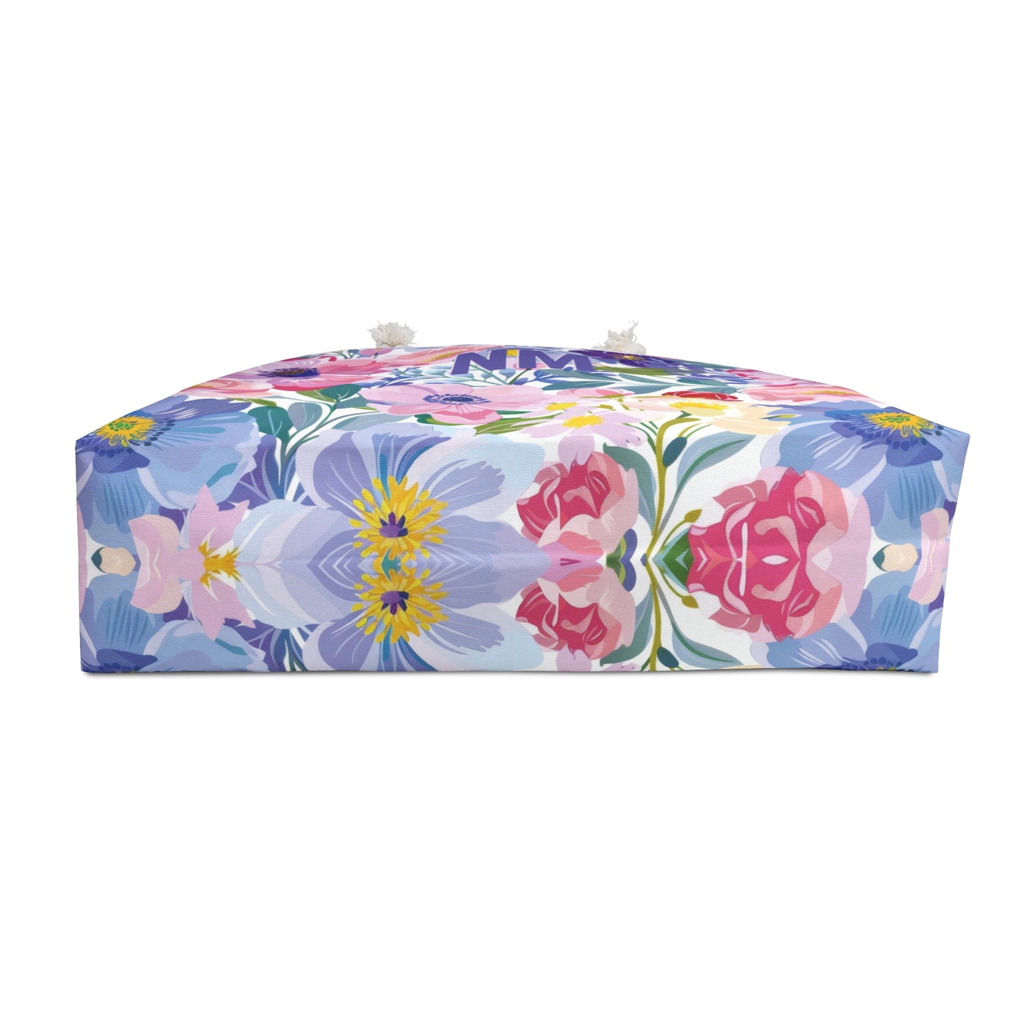 Personalized Bright Floral Tote Bag