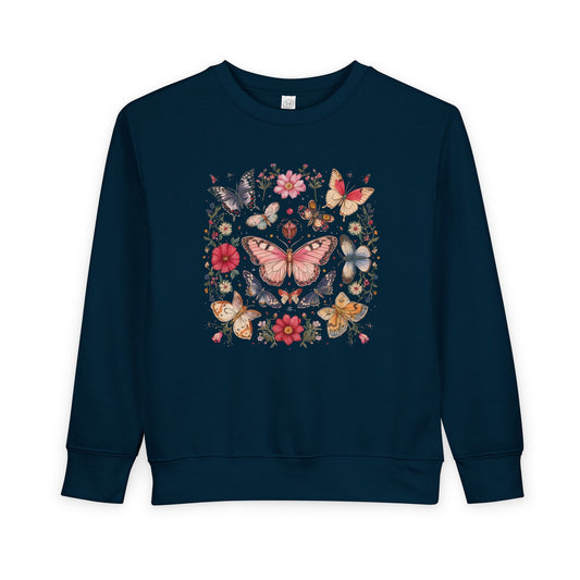 Boho Bloom Butterfly Toddler Sweatshirt