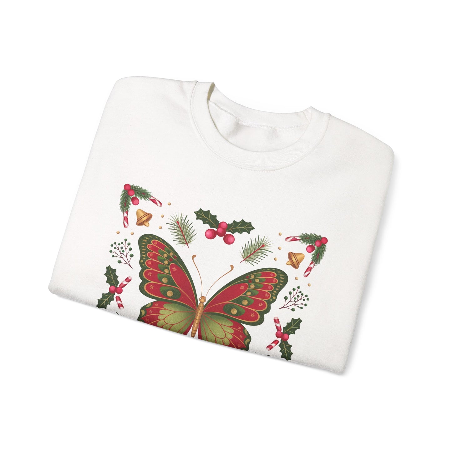 Holiday Butterfly Sweatshirt | Supported to Soar Collection | Cozy Christmas Pullover