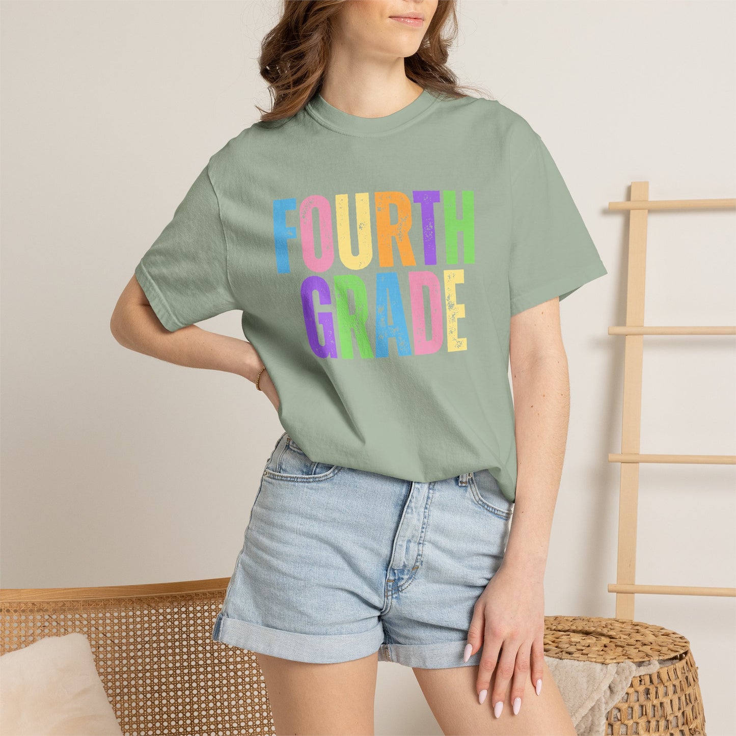 Fourth Grade Comfort Colors® T-Shirt | Grade Level Teacher Shirt