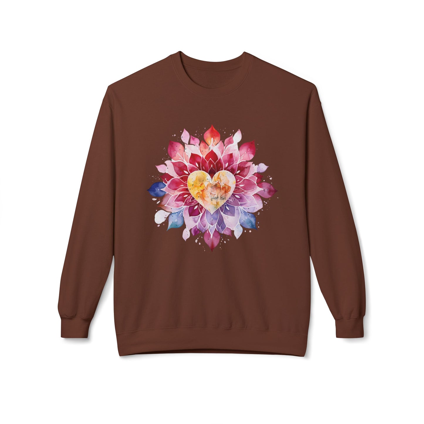 Heart of Harmony Watercolor Mandala Sweatshirt