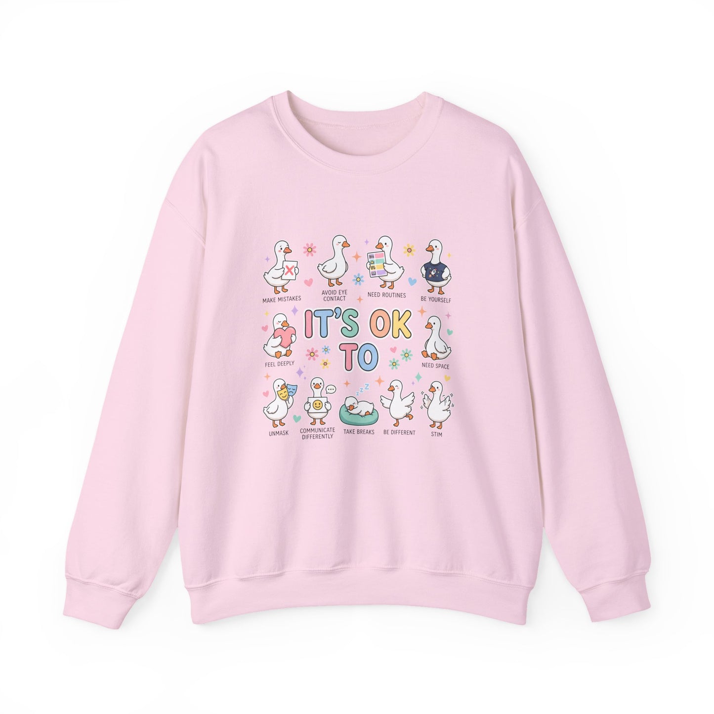 It’s OK To Sweatshirt | Inclusive Support Graphic Crewneck