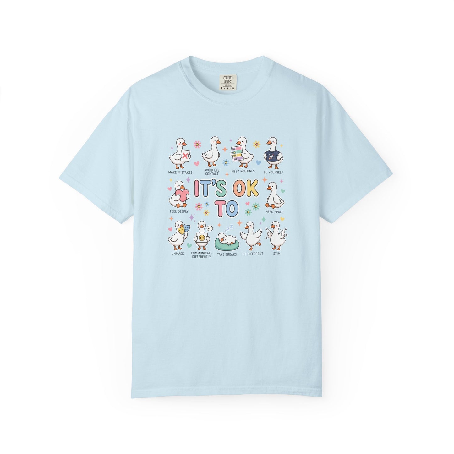 It’s OK To T Shirt | Autism Awareness & Neurodiversity Acceptance Tee | Comfort Colors Inclusive Graphic Shirt