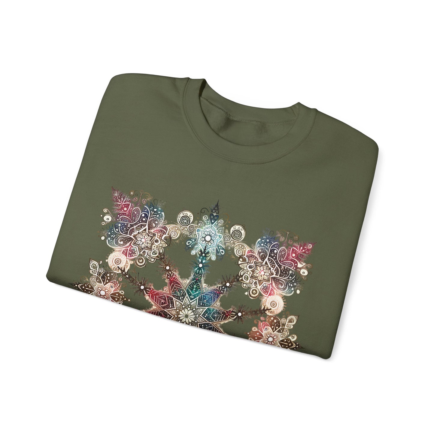 Radiant Frost Snowflake Sweatshirt | The Anchored Bloom Winter’s Mosaic Collection