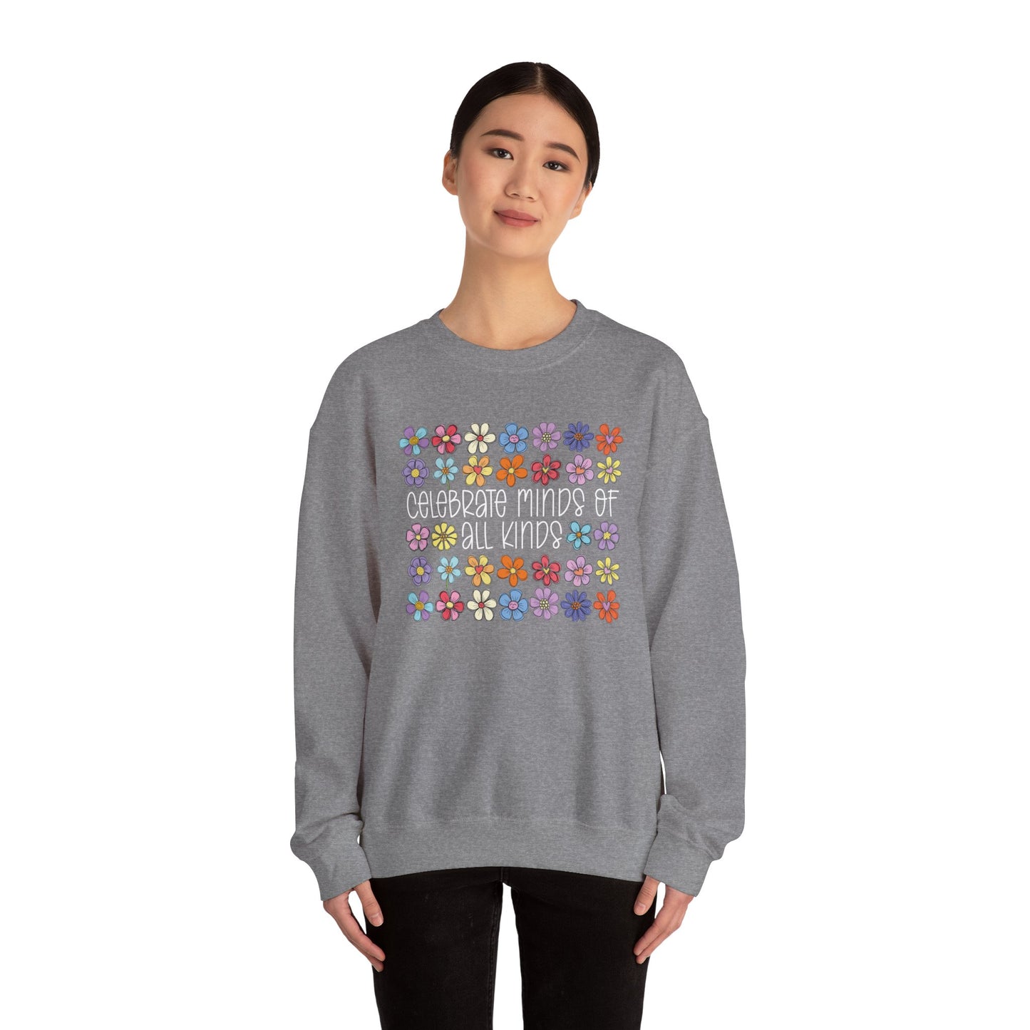 Celebrate Minds of All Kinds | Cozy Crewneck Sweatshirt