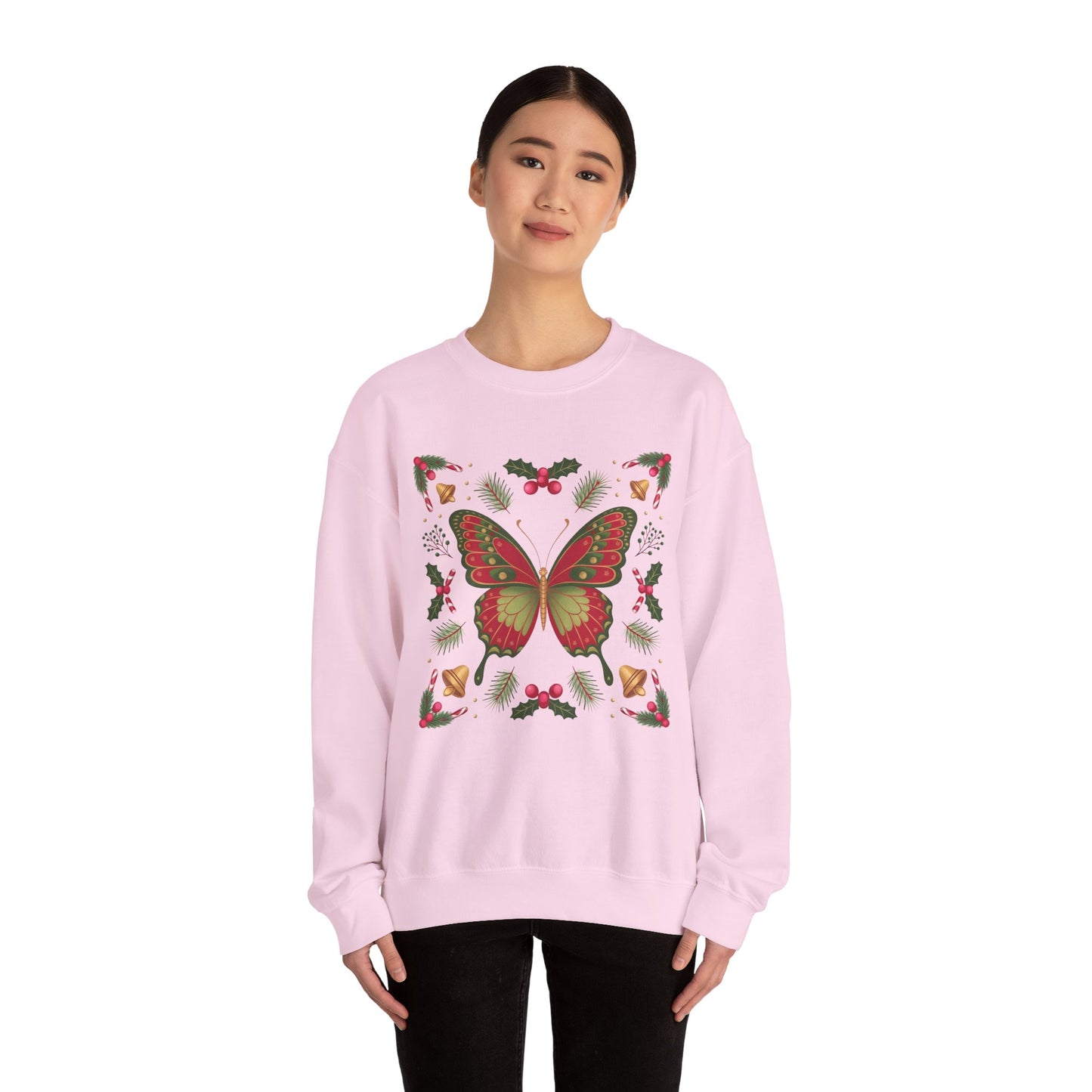 Holiday Butterfly Sweatshirt | Supported to Soar Collection | Cozy Christmas Pullover