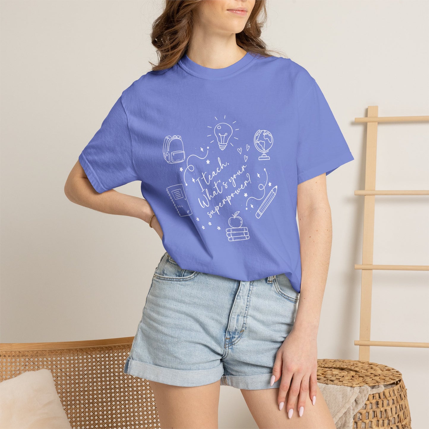 Superpower Teacher Shirt | Comfort Colors Teacher T-Shirt