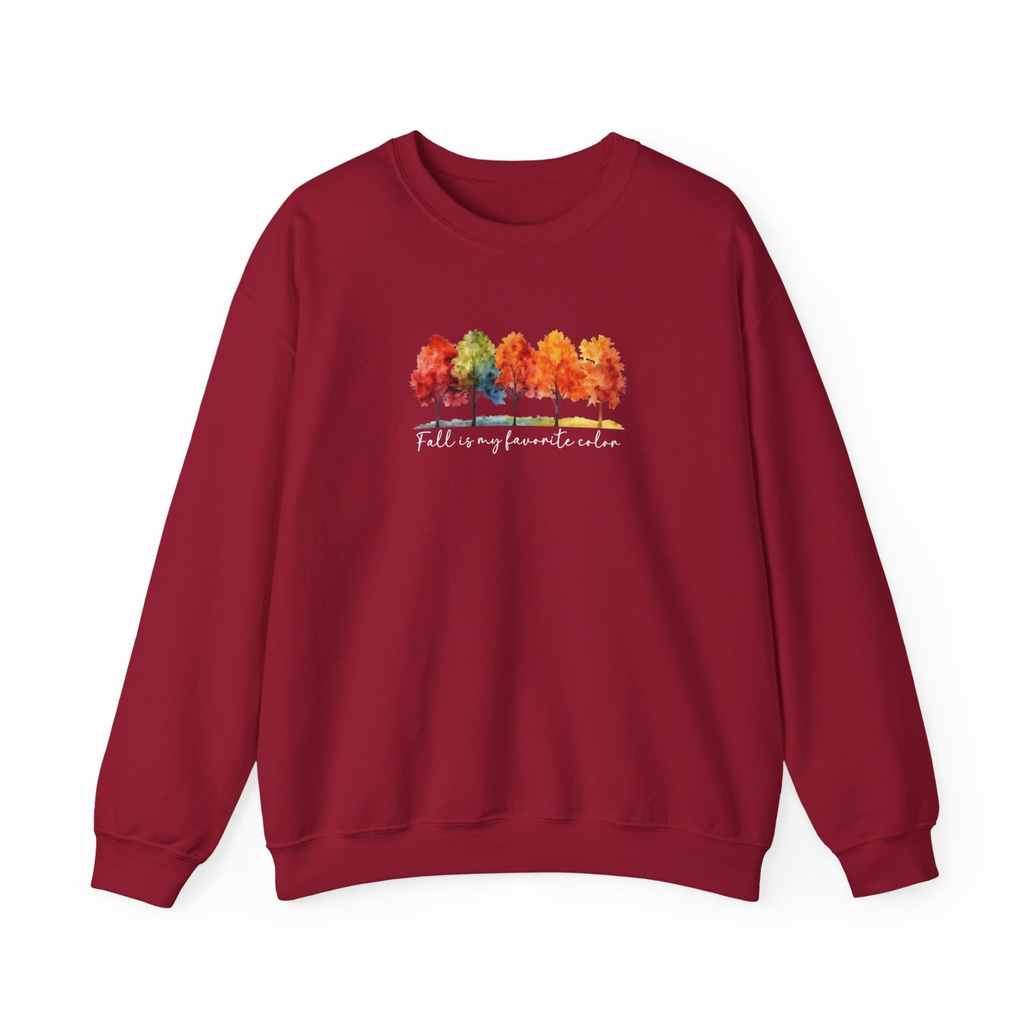 Fall Is My Favorite Color Sweatshirt | Watercolor Trees Crewneck