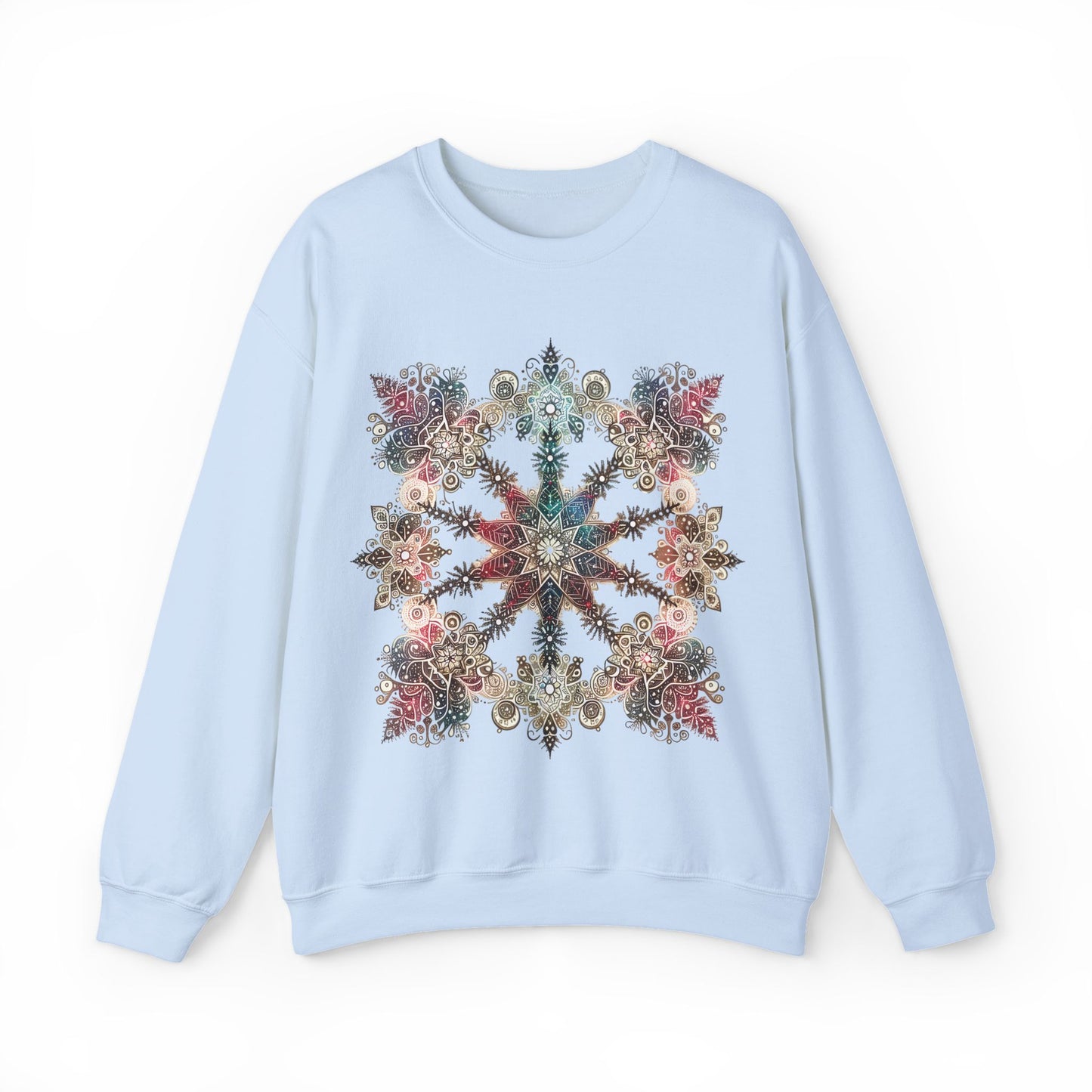 Radiant Frost Snowflake Sweatshirt | The Anchored Bloom Winter’s Mosaic Collection