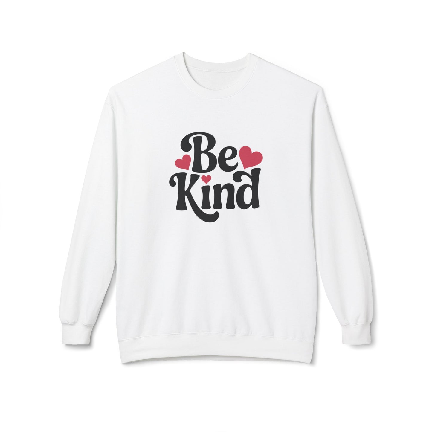 Be Kind Hearts Sweatshirt – Retro Graphic Crewneck Pullover | Positive Message Kindness Gift