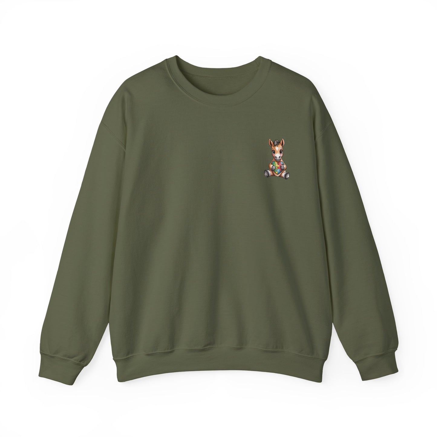 Horse & Heart Autism Awareness Sweatshirt | Neurodiversity Support Crewneck