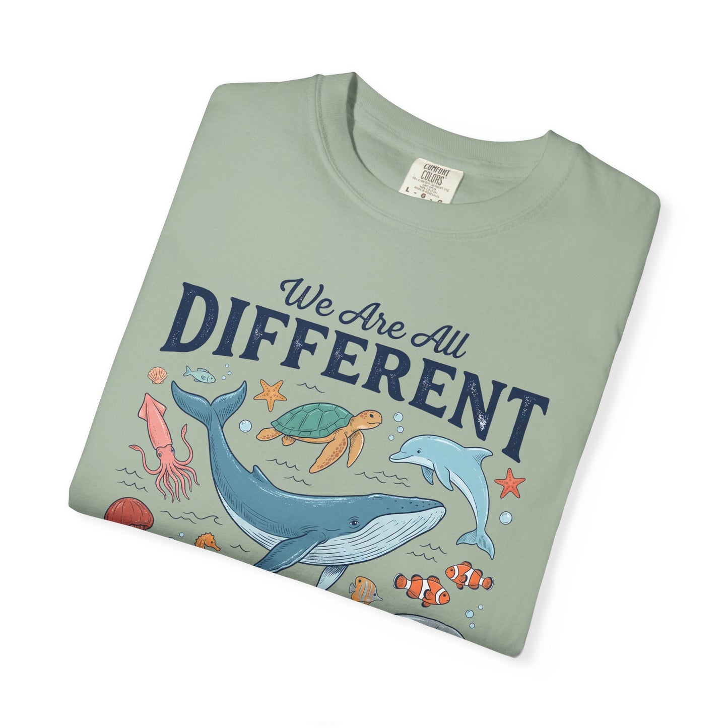 We Are All Different But In This School We All Swim Together Shirt | Comfort Colors Inclusion Shirt
