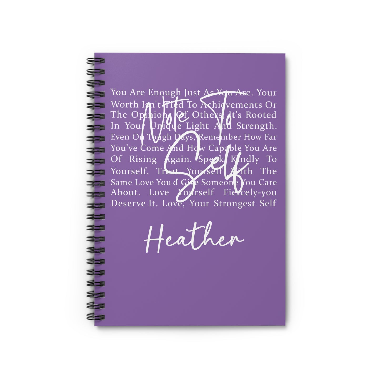 Personalized You Are Enough Affirmation Journal | Custom Name Mental Health Spiral Notebook