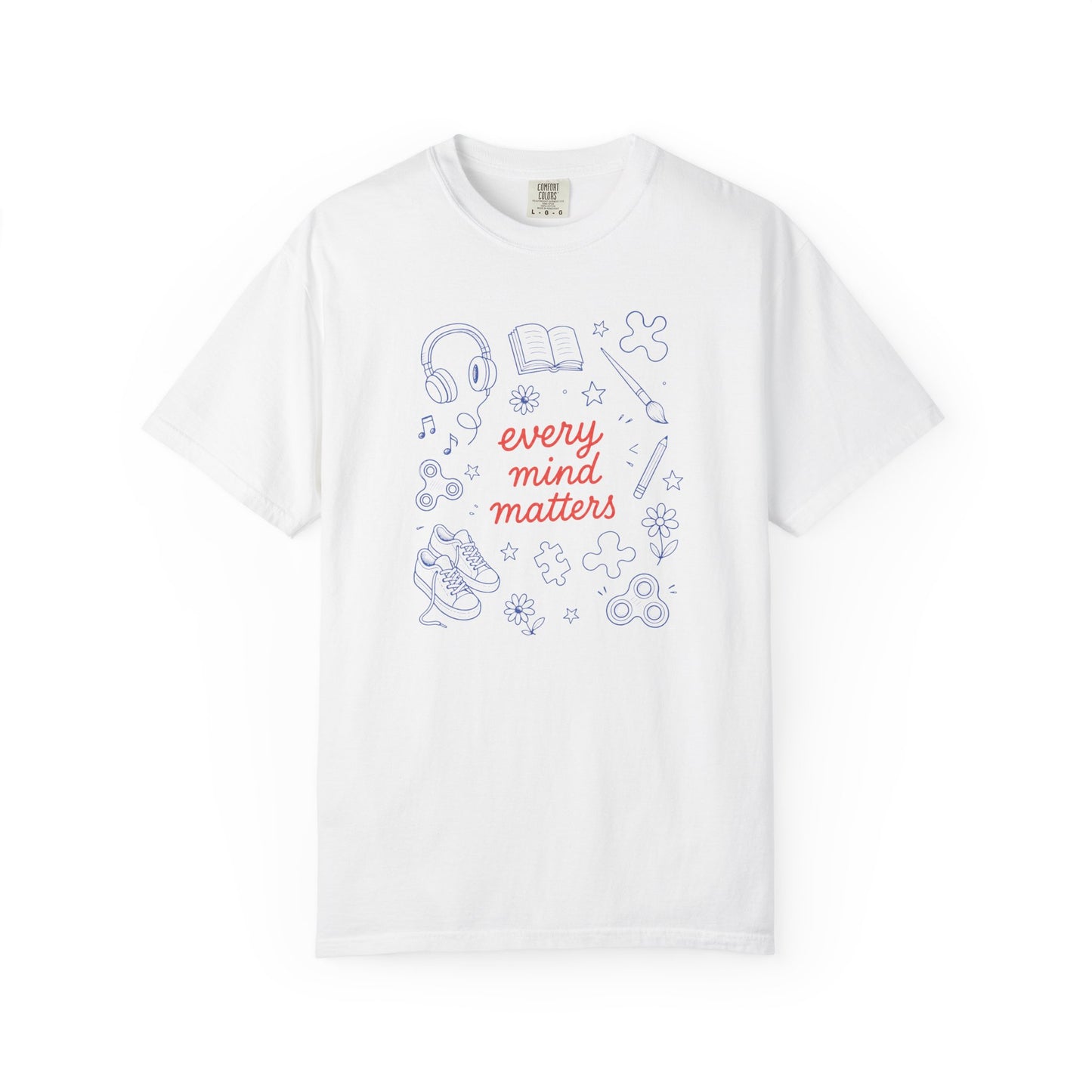 Every Mind Matters Comfort Colors T-Shirt | Neurodiversity & Inclusion Shirt