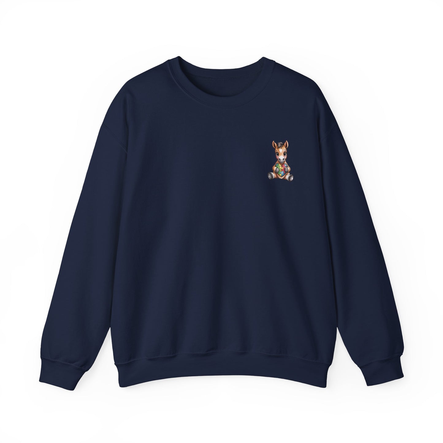 Horse & Heart Autism Awareness Sweatshirt | Neurodiversity Support Crewneck