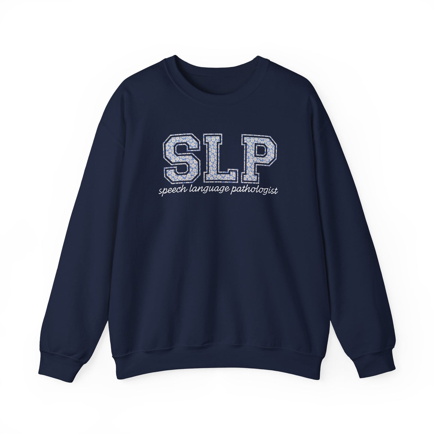 SLP Sweatshirt | Collegiate Floral Crewneck | Speech Therapist Gift