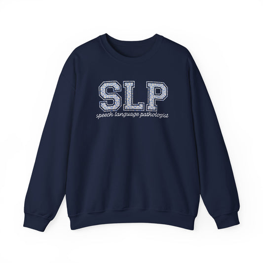 SLP Sweatshirt | Collegiate Floral Crewneck | Speech Therapist Gift