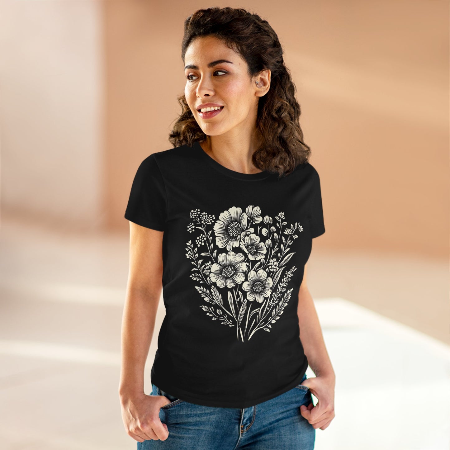 Midnight Wildflower Cotton Tee