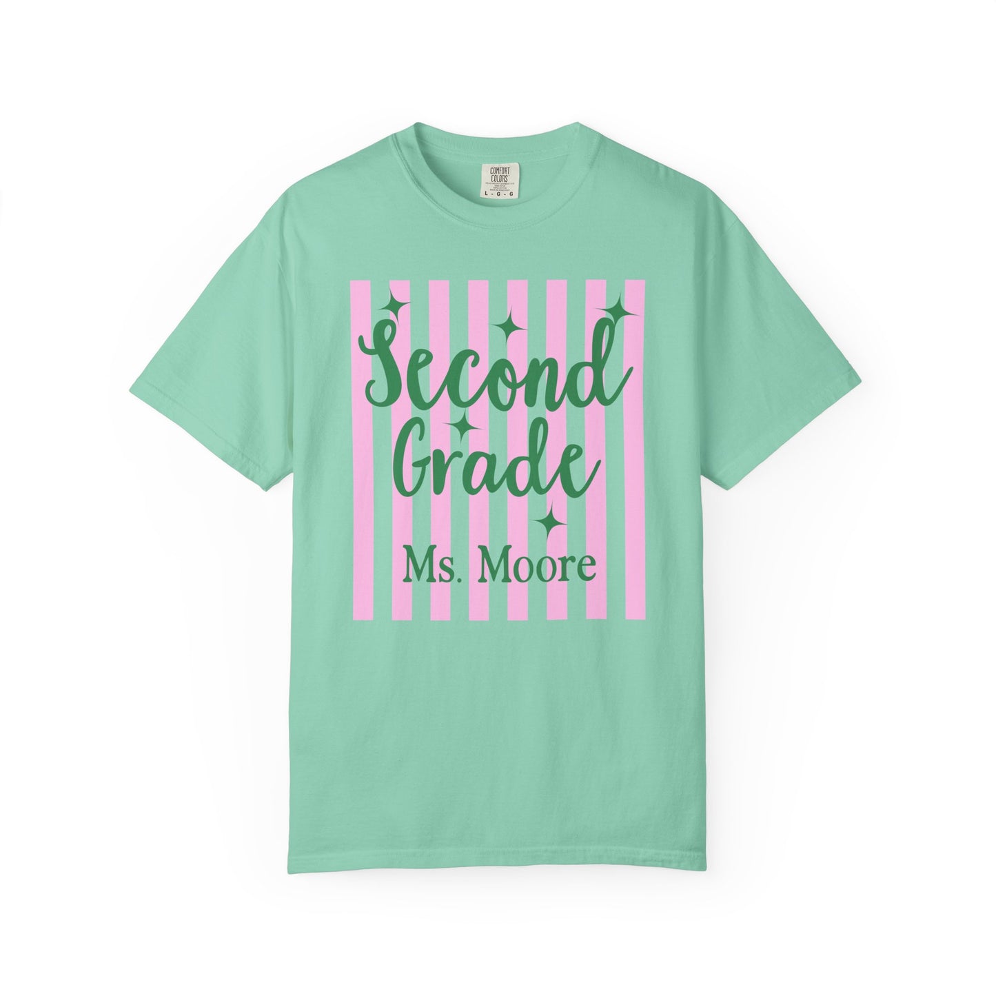Personalized Second Grade Teacher Shirt | Custom Matching Second Grade Teacher Comfort Colors T-Shirt