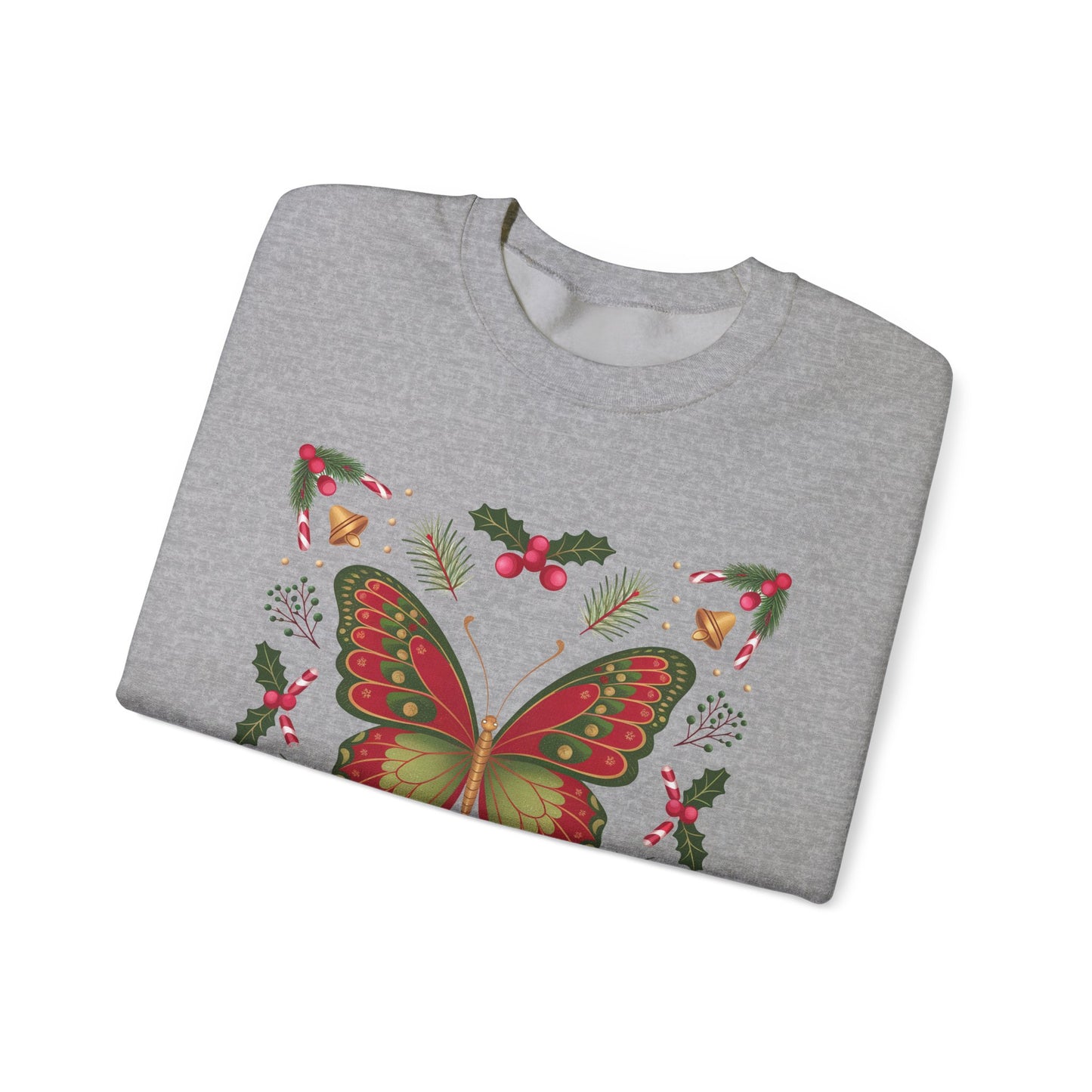 Holiday Butterfly Sweatshirt | Supported to Soar Collection | Cozy Christmas Pullover