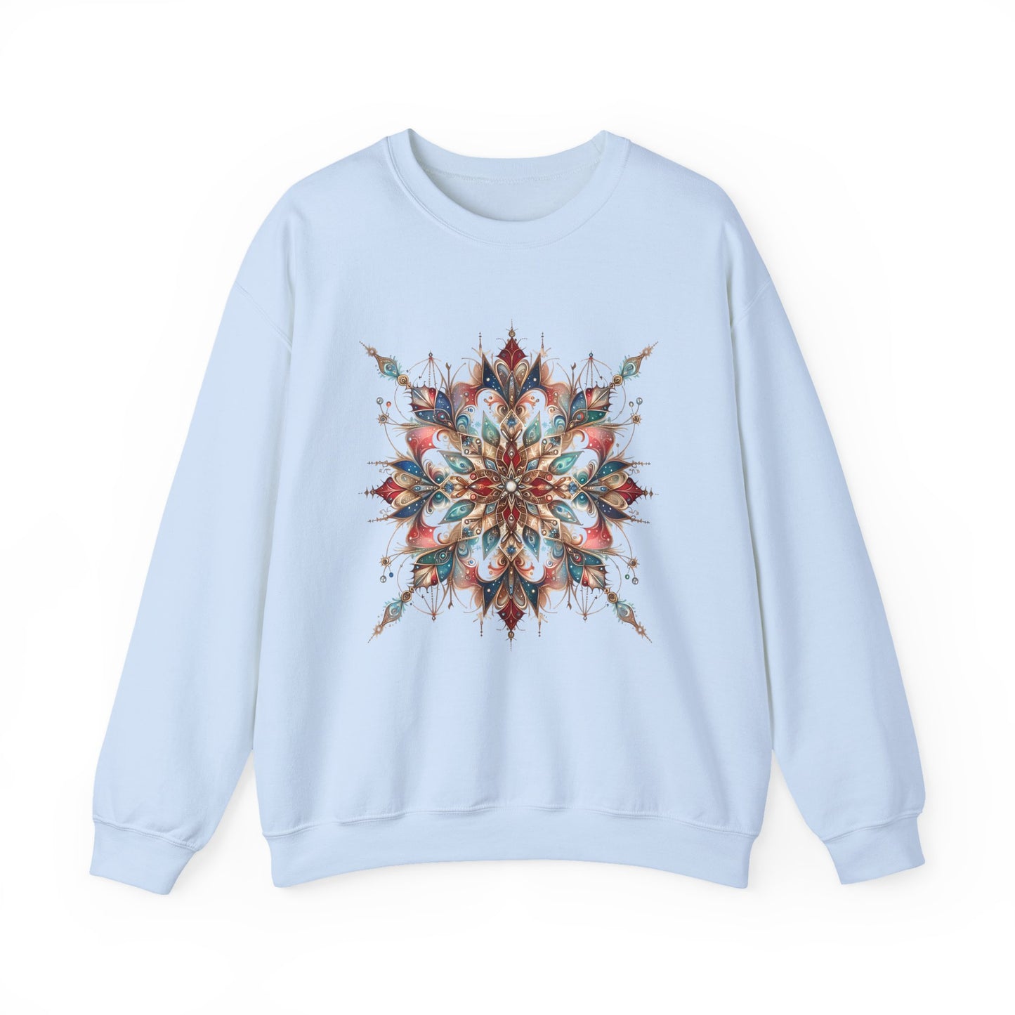 Frosted Radiance Snowflake Sweatshirt | The Anchored Bloom Winter’s Mosaic Collection