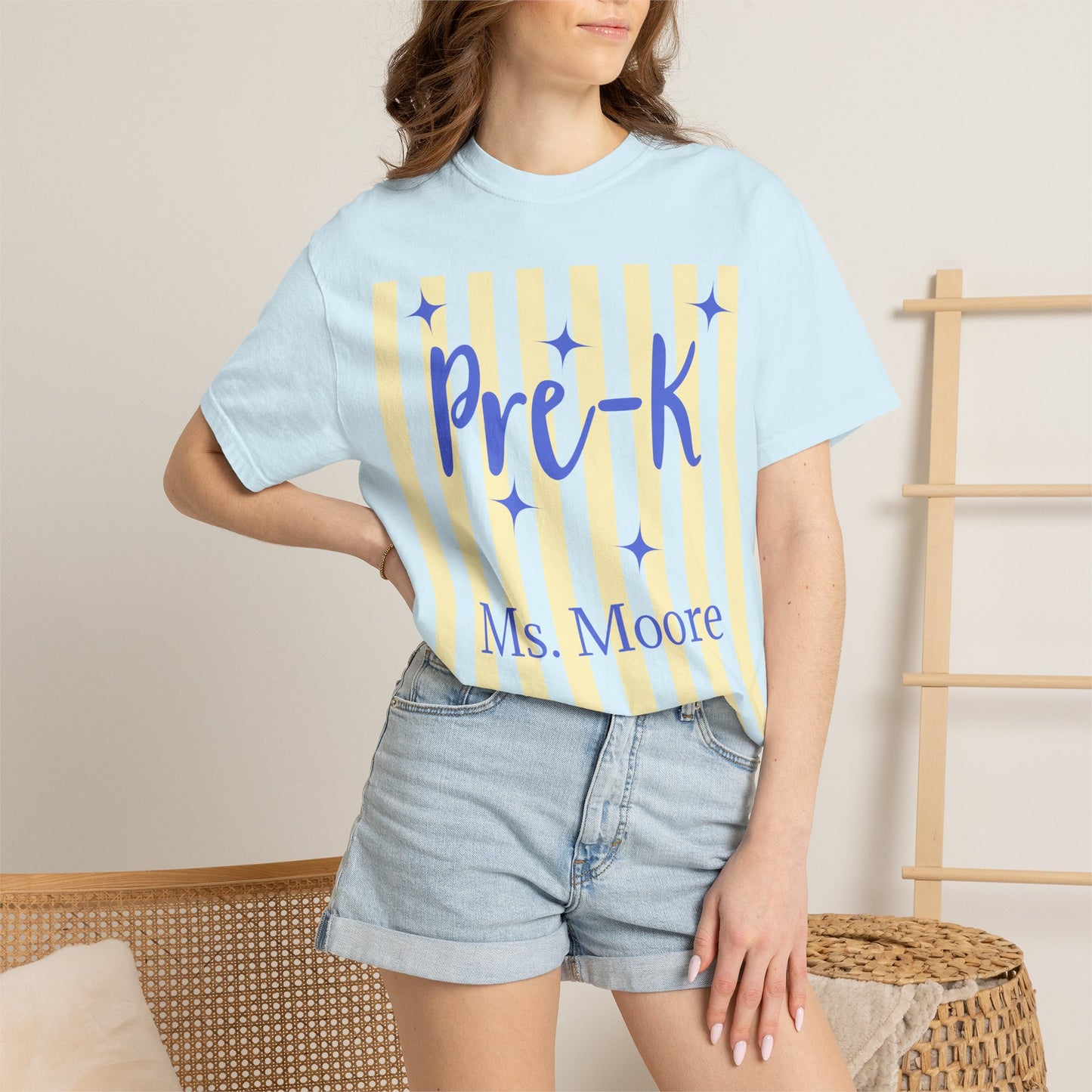 Personalized Pre-K Teacher Shirt | Custom Pre-K Teacher Comfort Colors T-Shirt