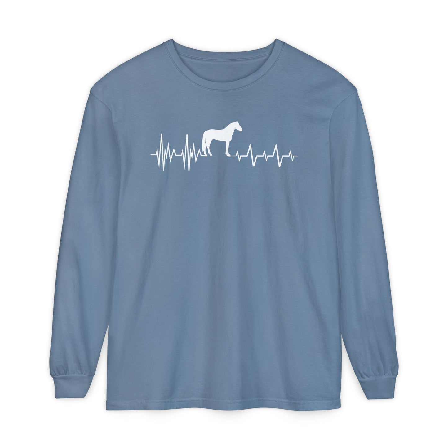 Regulated by Horses: Heartbeat Long sleeve Tee | Adult