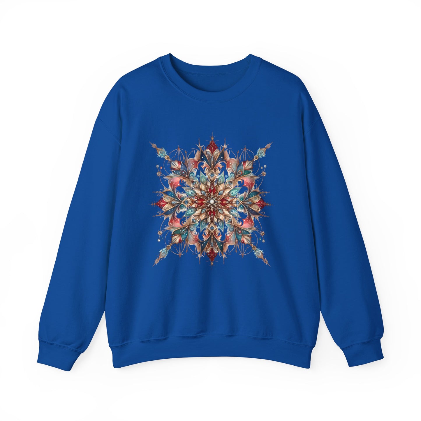 Frosted Radiance Snowflake Sweatshirt | The Anchored Bloom Winter’s Mosaic Collection