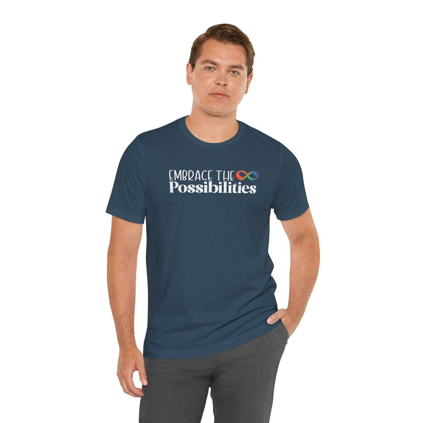 Embrace the Possibilities T-Shirt | Neurodiversity Infinity Symbol Tee