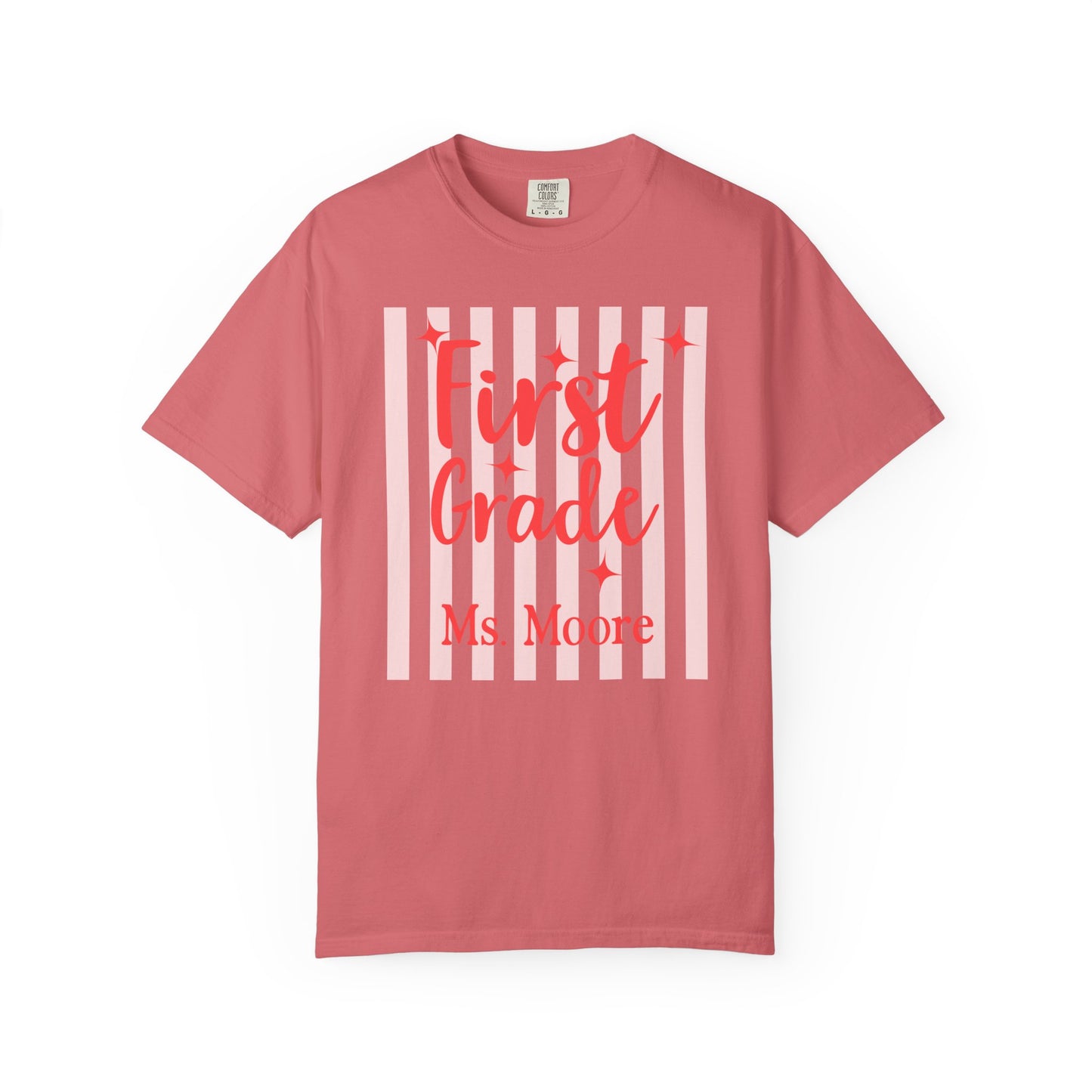 Personalized First Grade Teacher Shirt | Custom Matching First Grade Teacher Comfort Colors T-Shirt