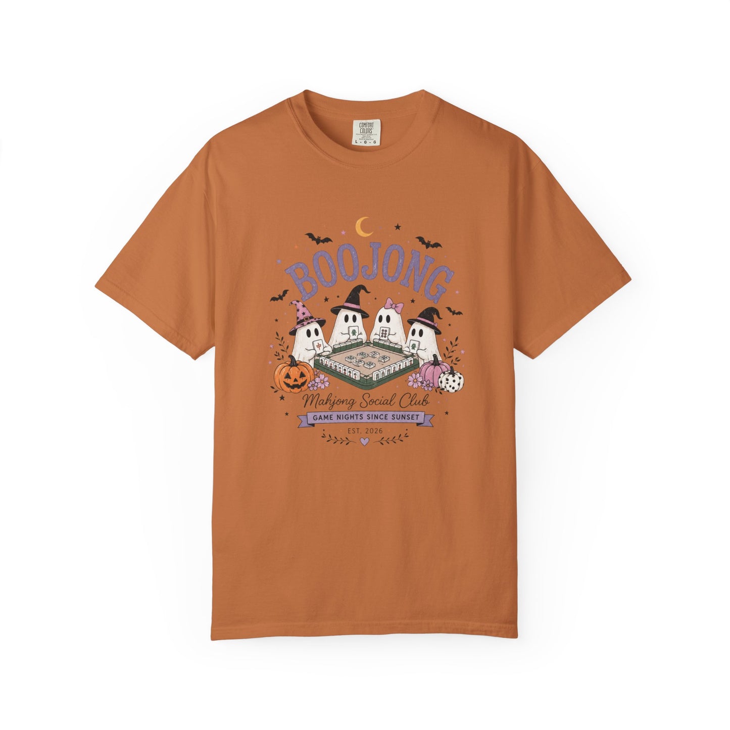 Cute Halloween Mahjong T-Shirt | Comfort Colors Ghost Mahjong Tee