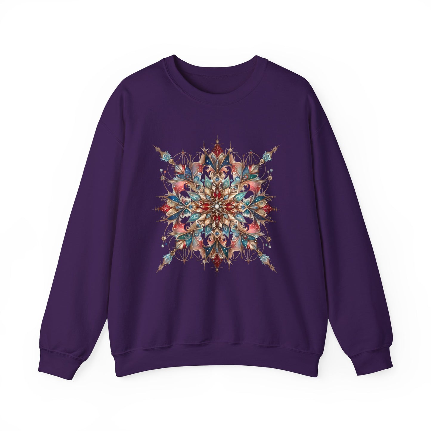 Frosted Radiance Snowflake Sweatshirt | The Anchored Bloom Winter’s Mosaic Collection