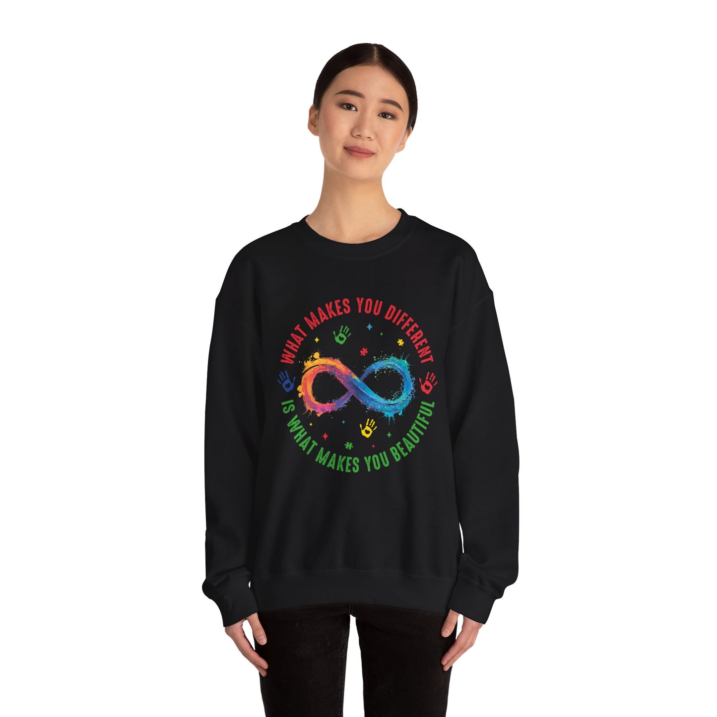 What Makes You Different Makes You Beautiful Sweatshirt | Neurodiversity Acceptance Crewneck