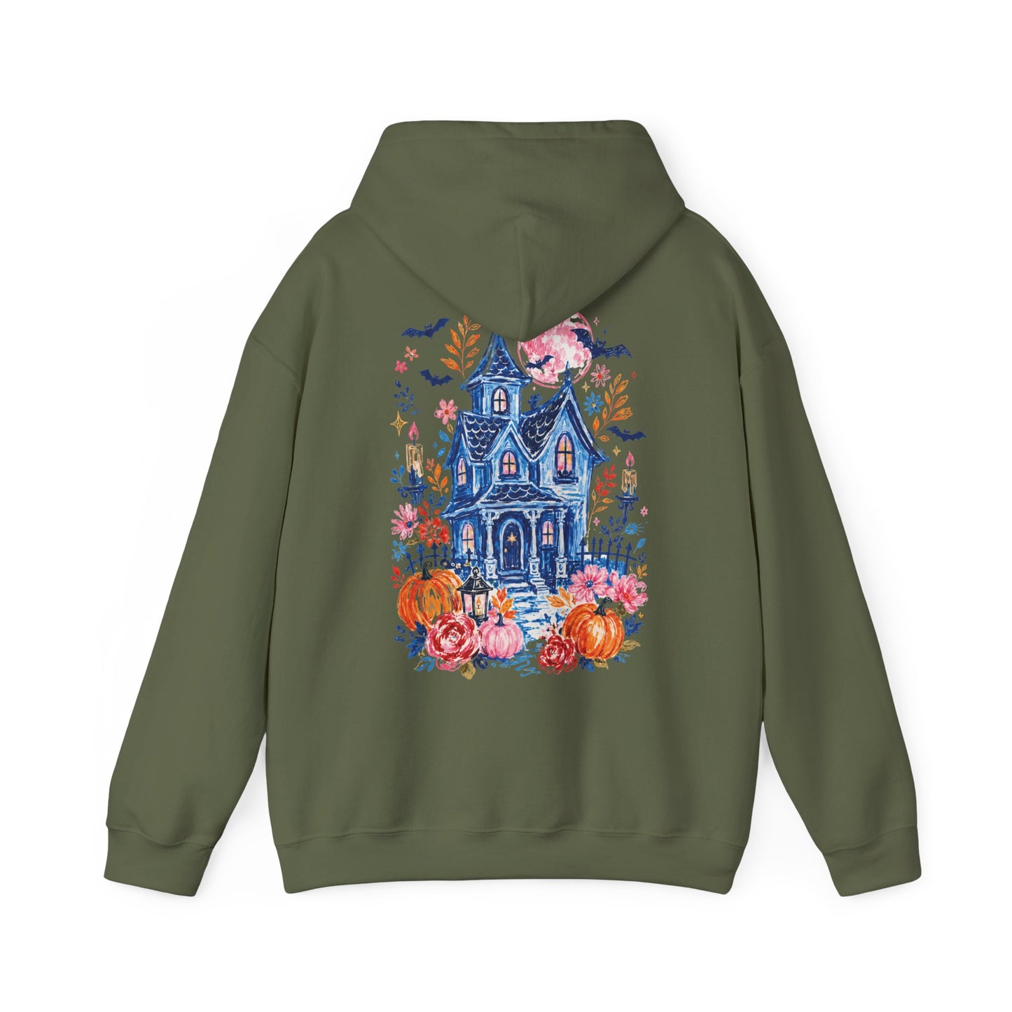 Whimsical Haunted House Hoodie | Cozy Halloween Hoodie