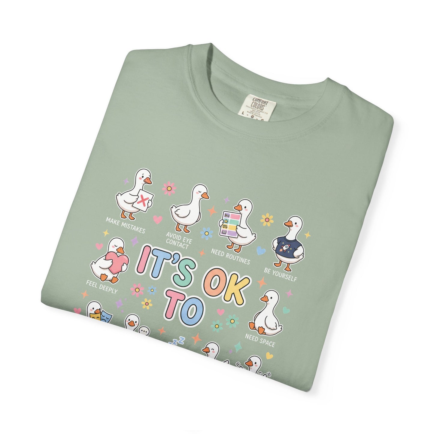It’s OK To T Shirt | Autism Awareness & Neurodiversity Acceptance Tee | Comfort Colors Inclusive Graphic Shirt
