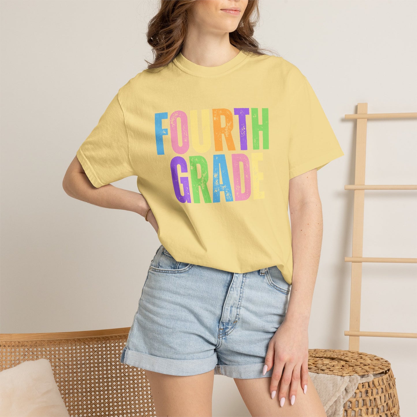 Fourth Grade Comfort Colors® T-Shirt | Grade Level Teacher Shirt